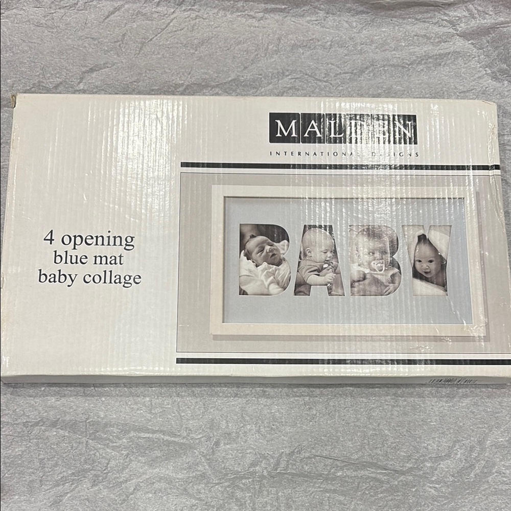 New box damaged Malden Blue Mat Baby Photo Frame